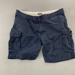 Polo Ralph Lauren Cargo Shorts Mens 50 Big & Tall Navy Blue Cotton Chino